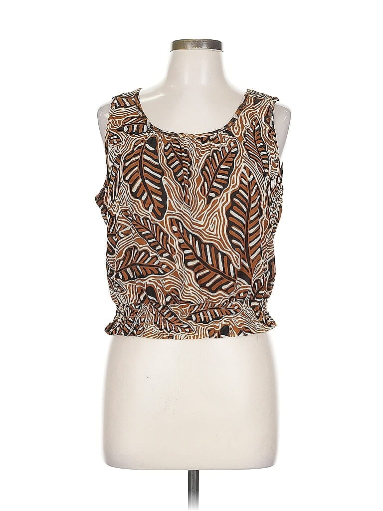 Pre-owned Jane And Delancey Sleeveless Blouse In Gold