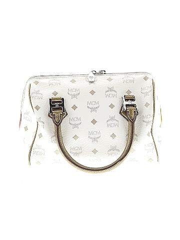 MCM Visetos and Lizard-Embossed Princess Lion Boston Bag (view 2)