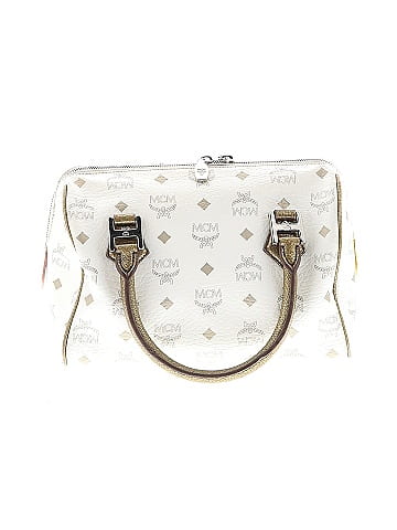 MCM Visetos and Lizard-Embossed Princess Lion Boston Bag (view 1)