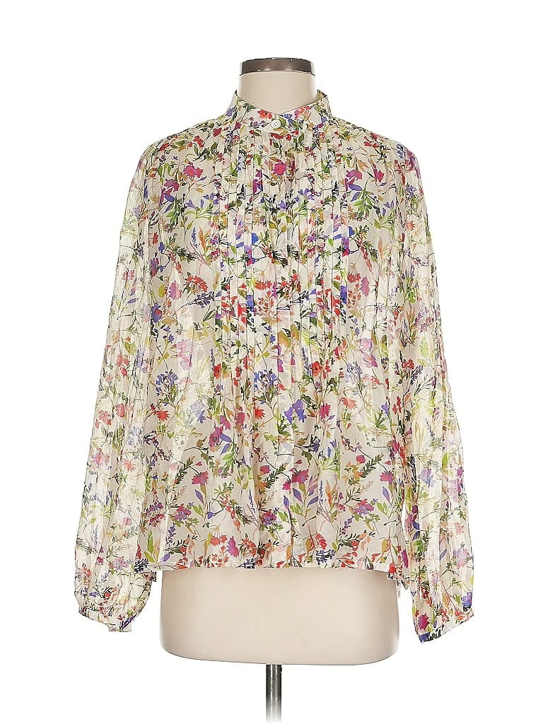 Pre-owned Barbara Lohmann Long Sleeve Blouse In White