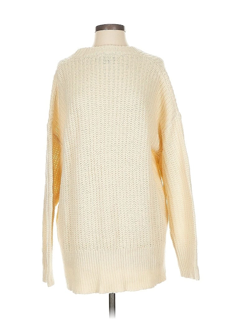 Pre-owned Cotton Candy La Turtleneck Sweater In White