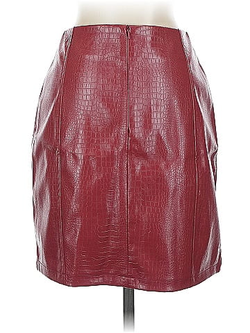 MANGOPOP Collection Faux Leather Skirt (view 2)