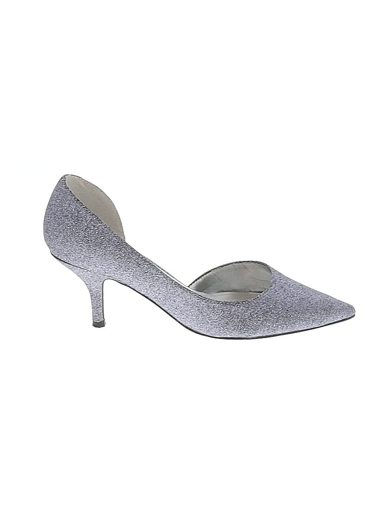 Nina Metallic Silver Gray Heels Size 6 - photo 1