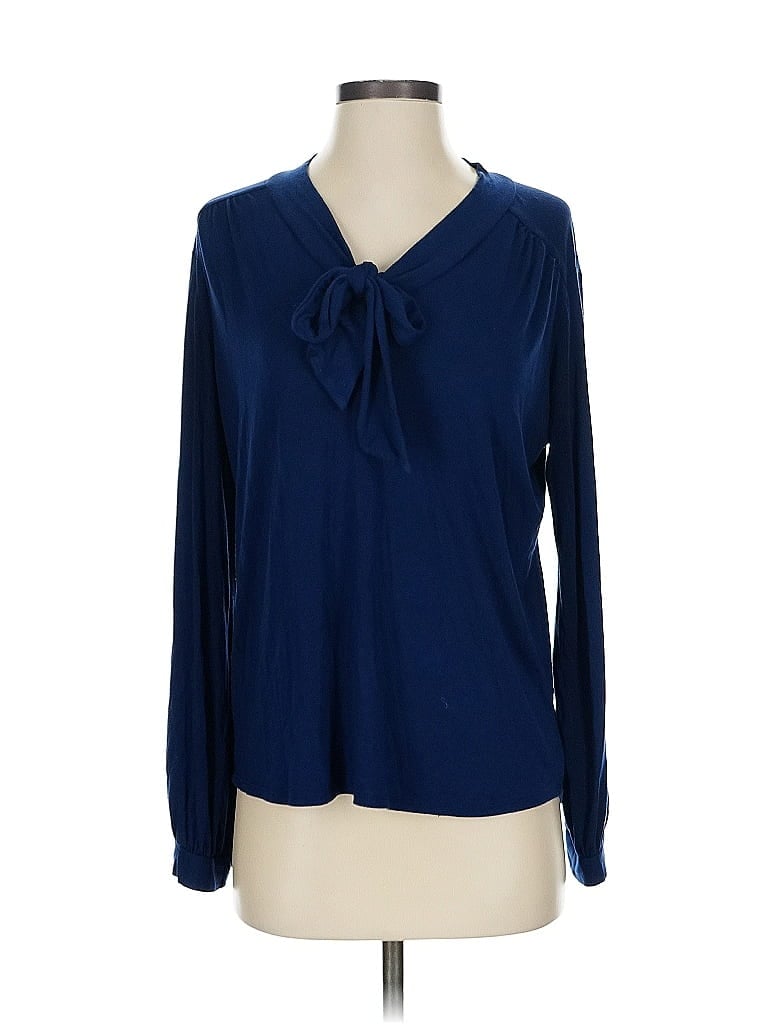 Click to view more detailed imagery on our partner's website Pre-owned Amour Vert Long Sleeve Blouse In Blue