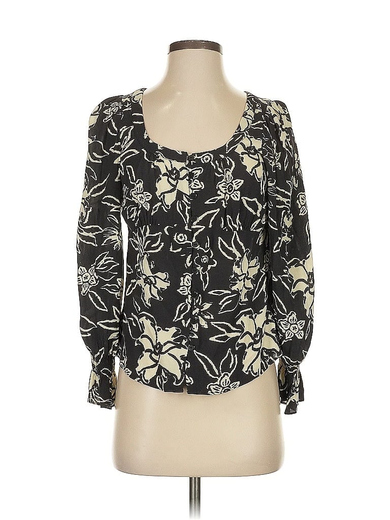 Pre-owned Ba&sh Long Sleeve Blouse In Black