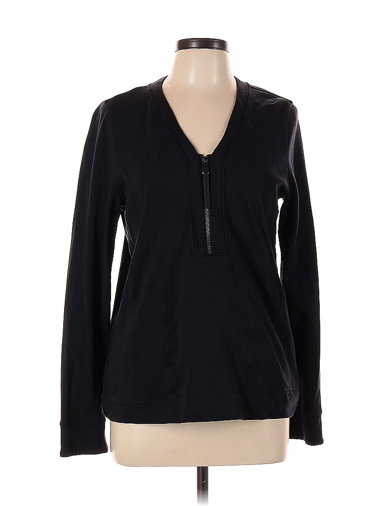 Pre-owned Athleta Long Sleeve T-shirt In Black