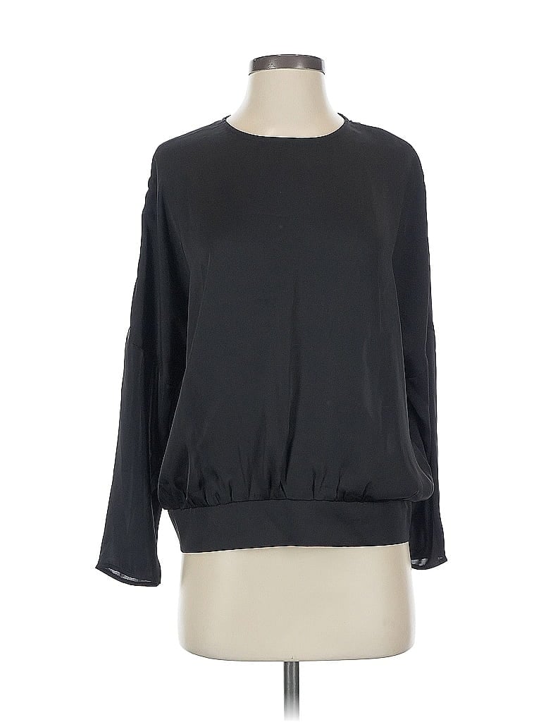 Pre-owned Express Long Sleeve Blouse In Black