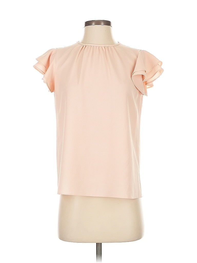Click to view more detailed imagery on our partner's website Pre-owned Shoshanna Short Sleeve Blouse In Pink