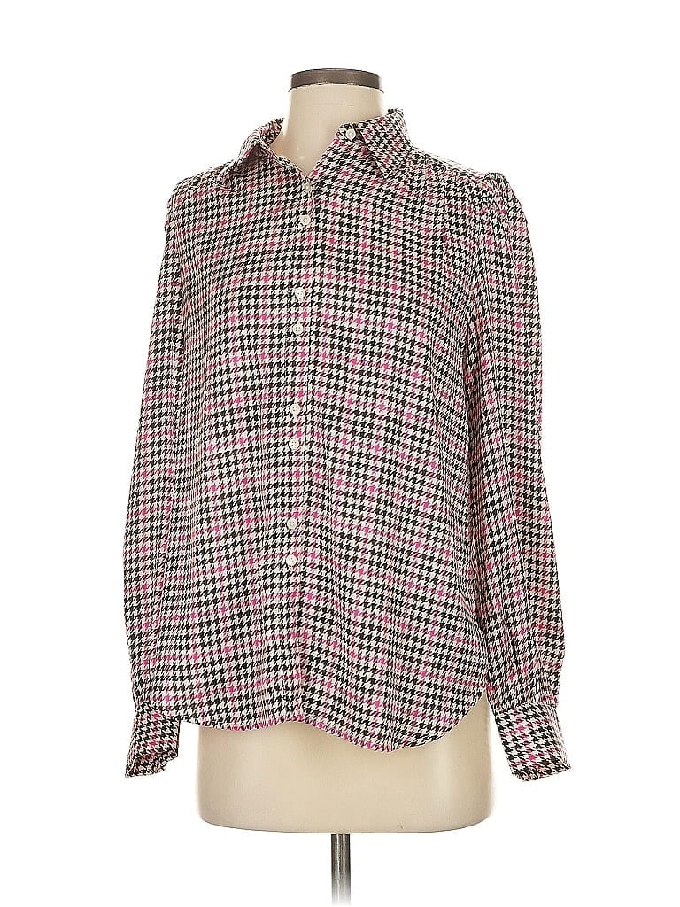 Pre-owned Ann Taylor Long Sleeve Blouse In Pink