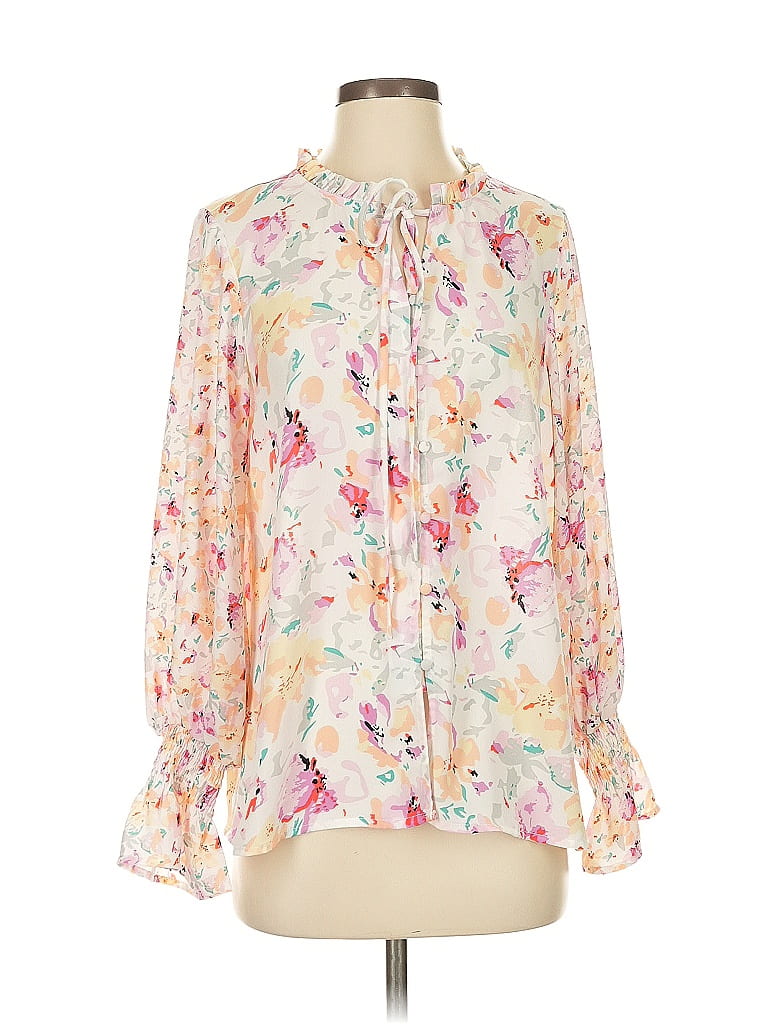 Pre-owned Unbranded Long Sleeve Blouse In Pink