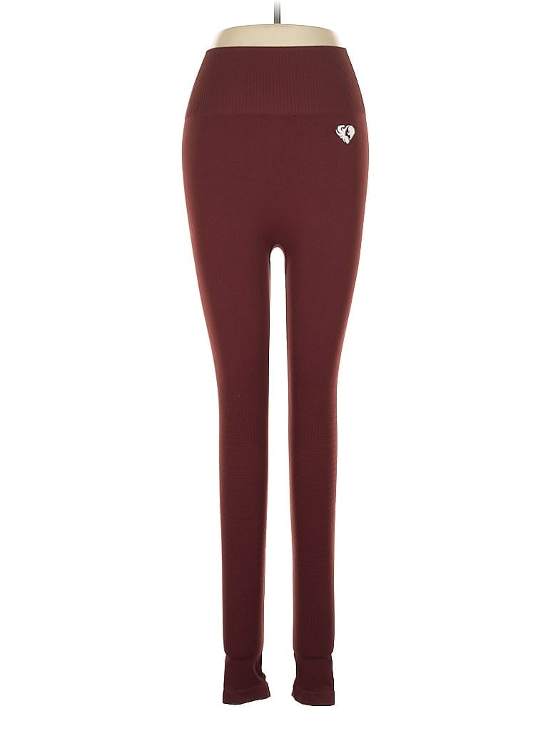 Pre-owned Women's Best Active Pants In Burgundy
