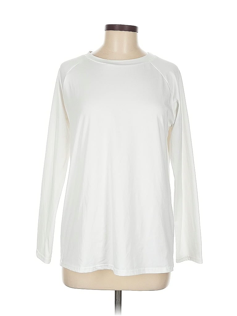 Pre-owned Unbranded Long Sleeve T-shirt In White