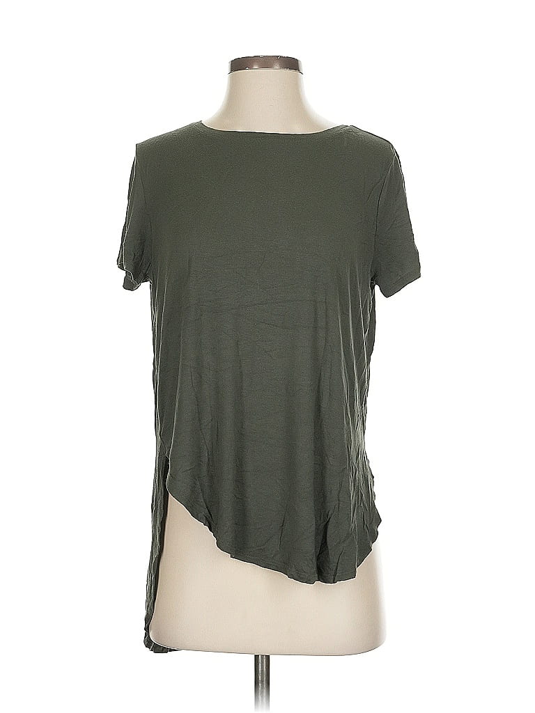 Pre-owned Halogen Short Sleeve T-shirt In Gray