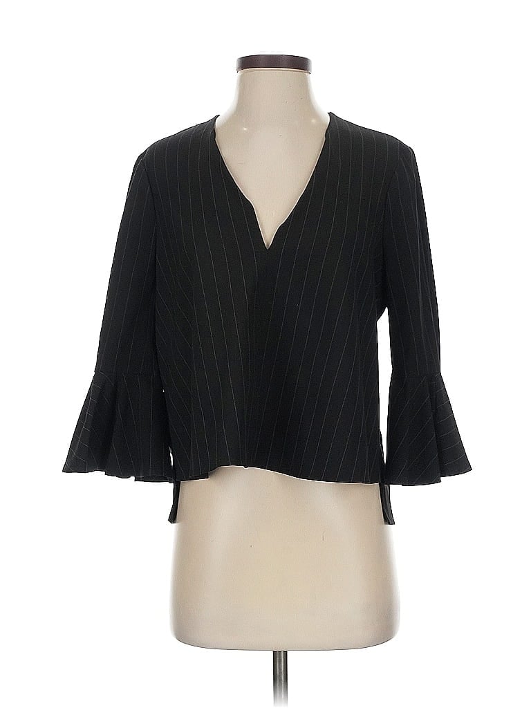 Pre-owned Bcbgmaxazria 3/4 Sleeve Blouse In Black