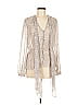 Marchesa Voyage 100% Polyester Silver Long Sleeve Blouse Size 6 - photo 1