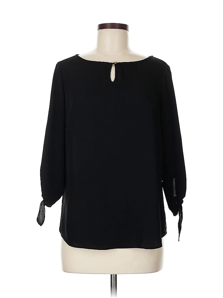 Pre-owned Talbots 3/4 Sleeve Blouse In Black