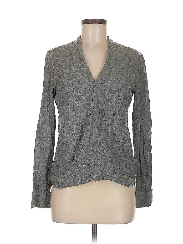 Click to view more detailed imagery on our partner's website Pre-owned Cloth & Stone Long Sleeve Blouse In Gray