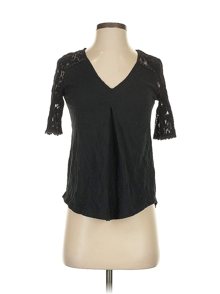 Haut Manches Courtes Noir Massini - Taille M - 100% Coton - Occasion Très Bon état