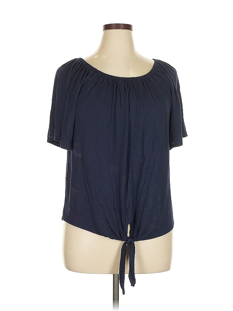 Pre-owned Kim & Cami Short Sleeve T-shirt In Blue