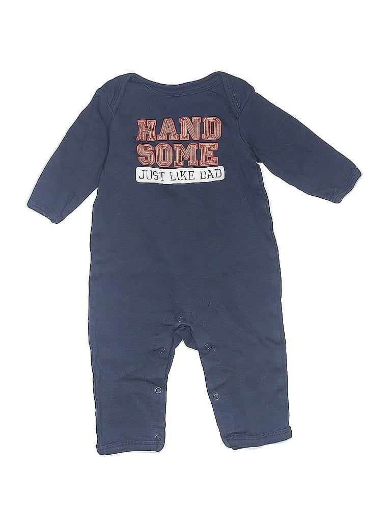 Pre-owned Hb Babies' Long Sleeve Onesie In Blue