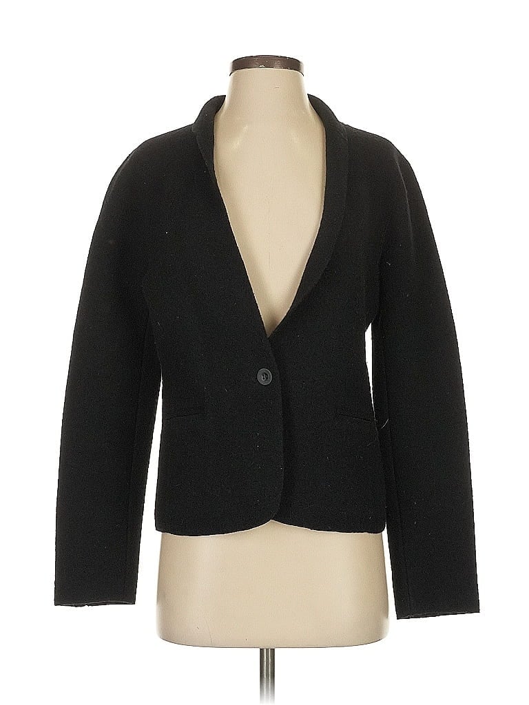 Pre-owned Line Wool Blazer Jacket In Black