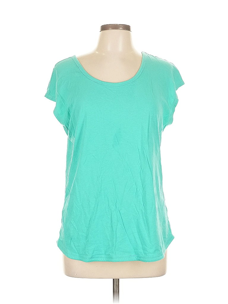T by Talbots Teal Green Short Sleeve T-Shirt Size L - photo 1