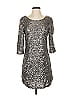 Lauren Conrad 100% Polyester Metallic Silver Cocktail Dress Size XS - photo 1