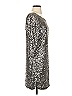 Lauren Conrad 100% Polyester Metallic Silver Cocktail Dress Size XS - photo 4