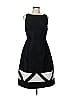 Carlisle 100% Silk Graphic Black Cocktail Dress Size 6 - photo 1
