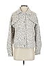Mystree Animal Print Silver Tan Faux Fur Jacket Size S - photo 1