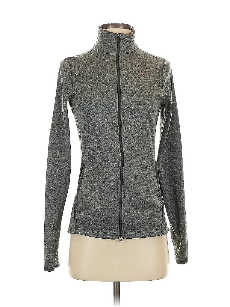 Pre-owned Nike Cardigan Sweater In Gray