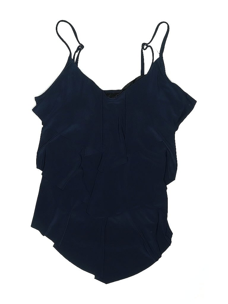 Pre-owned Magicsuit Swimsuit Top Blue Solid Pattern Swimwear