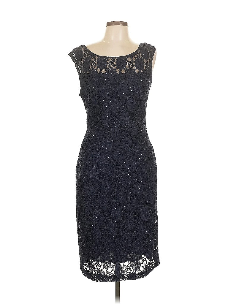 Pre-owned Connected Apparel Cocktail Dress In Black
