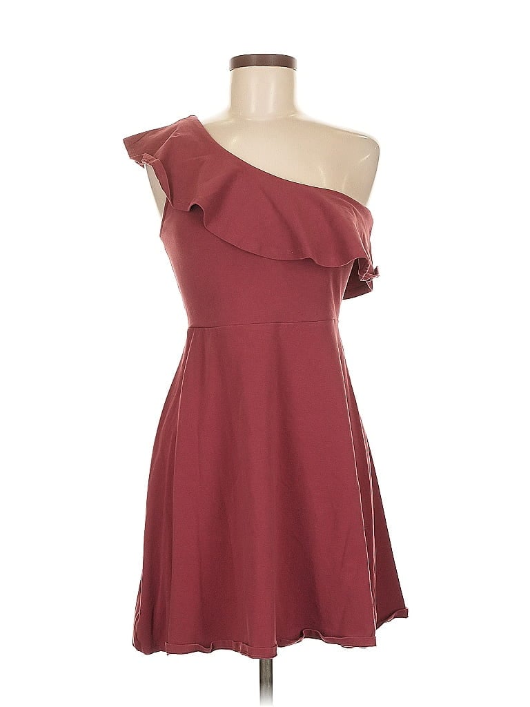 Pre-owned Express Cocktail Dress In Burgundy