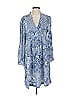 H&M L.O.G.G. 100% Viscose Paisley Blue Casual Dress Size S - photo 1