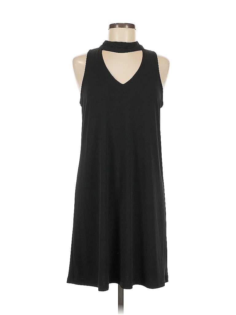 Veronica M. Solid Black Casual Dress Size M - photo 1