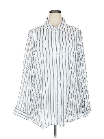 Ashley Stewart Long Sleeve Button-Down Shirt (view 1)