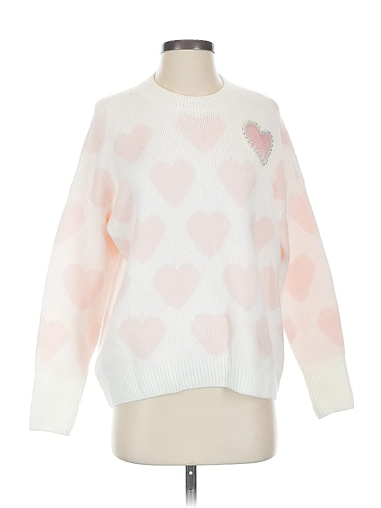 Pre-owned Vince Camuto Pullover Sweater In White