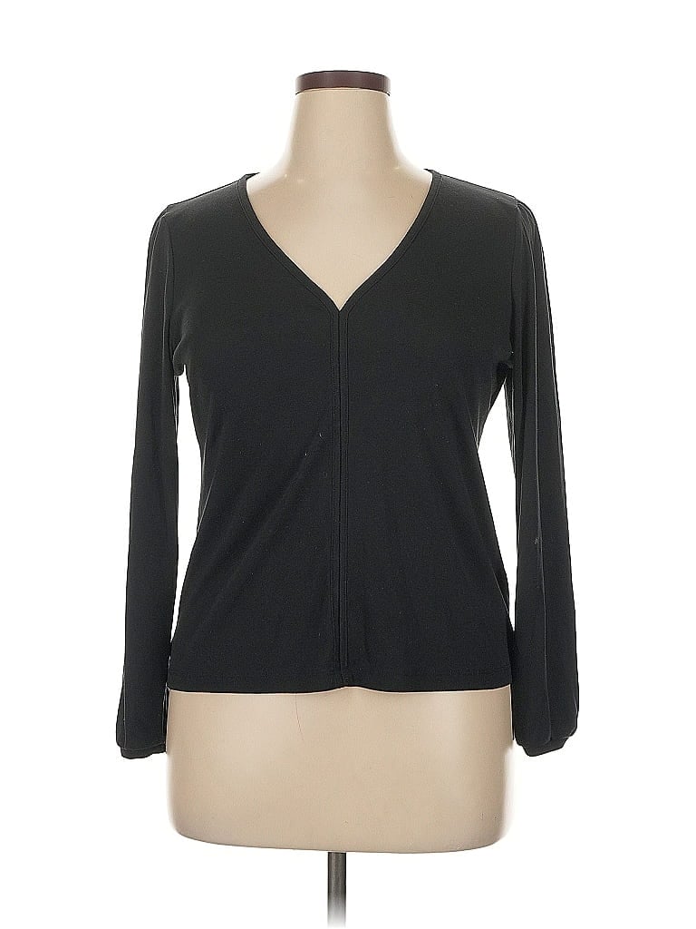 Pre-owned J.crew Factory Store 3/4 Sleeve T-shirt In Black