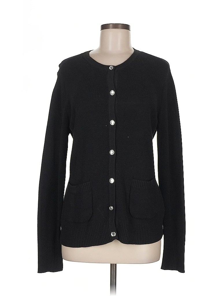 Click to view more detailed imagery on our partner's website Pre-owned Isaac Mizrahi Live Cardigan Sweater In Black
