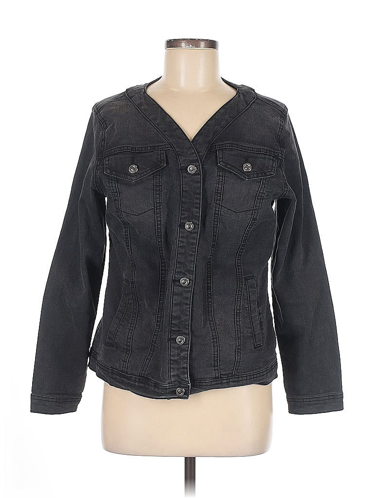 DG^2 by Diane Gilman Black Denim Jacket Size M - photo 1