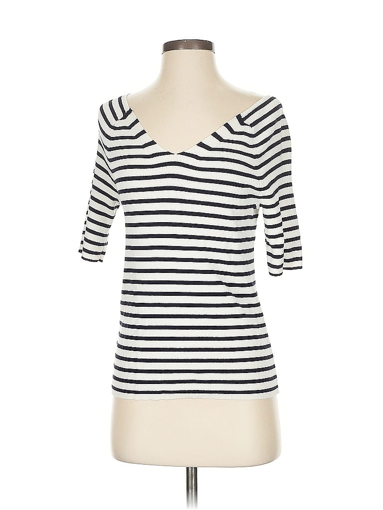 Pre-owned Ann Taylor 3/4 Sleeve T-shirt In White