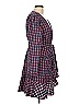 Tanya Taylor Plaid Burgundy Casual Dress Size 12 - photo 3