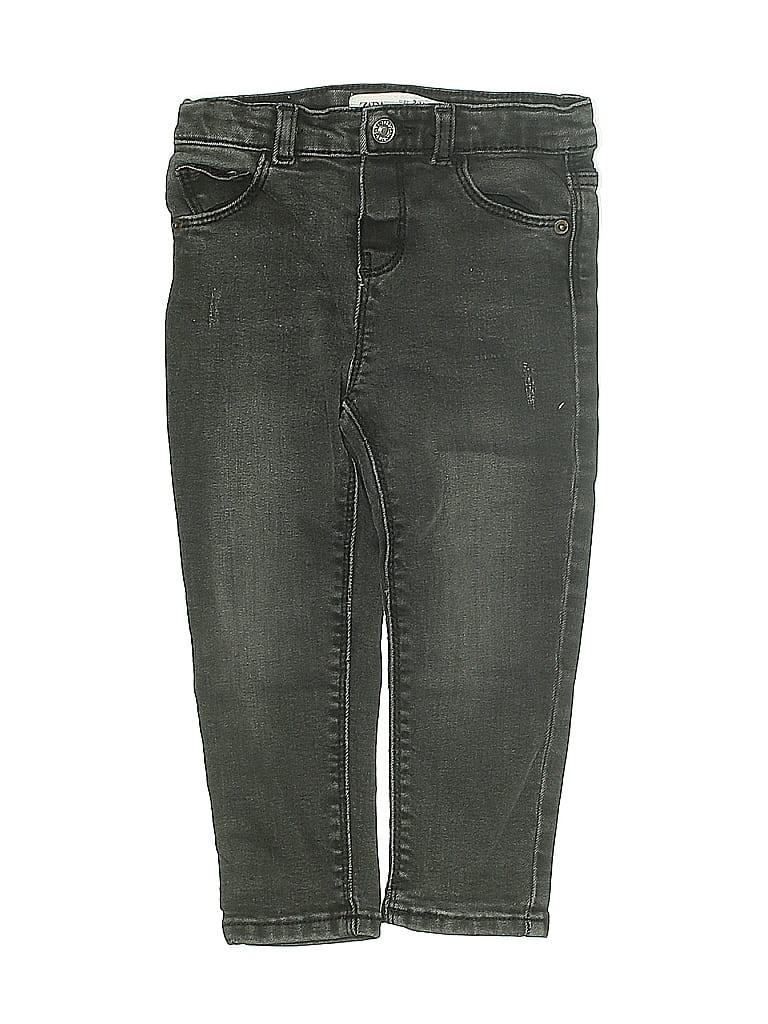 Pre-owned Zara Kids' Jeans In Green
