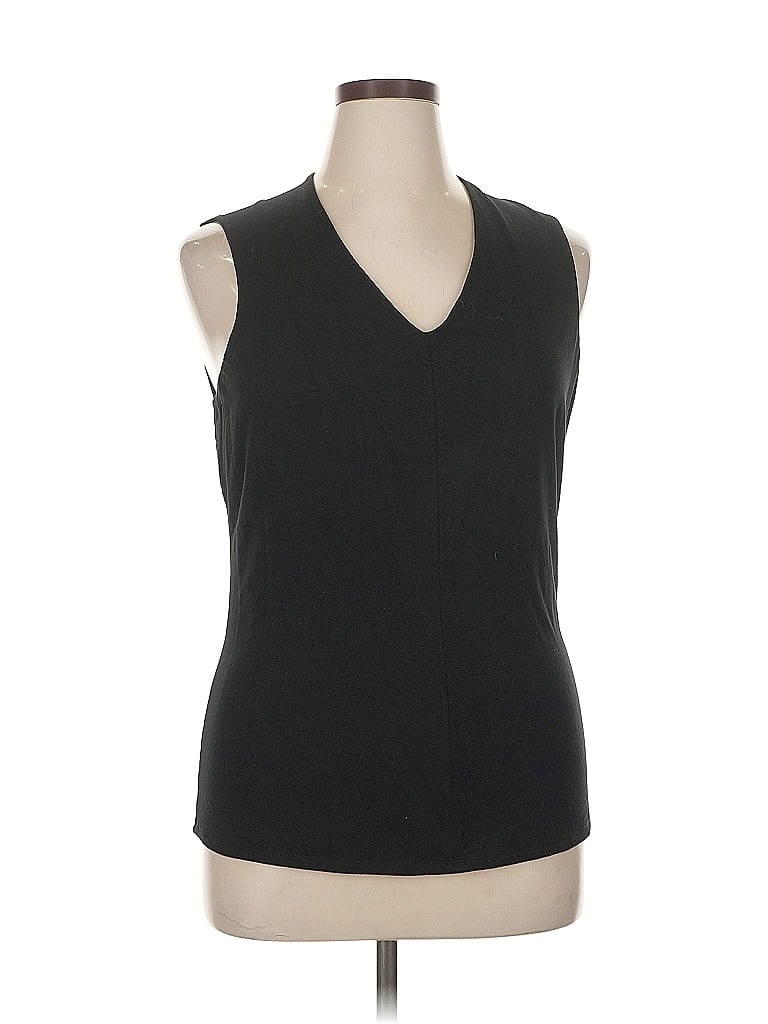 Pre-owned Nic + Zoe Sleeveless Top Black V Neck Tops
