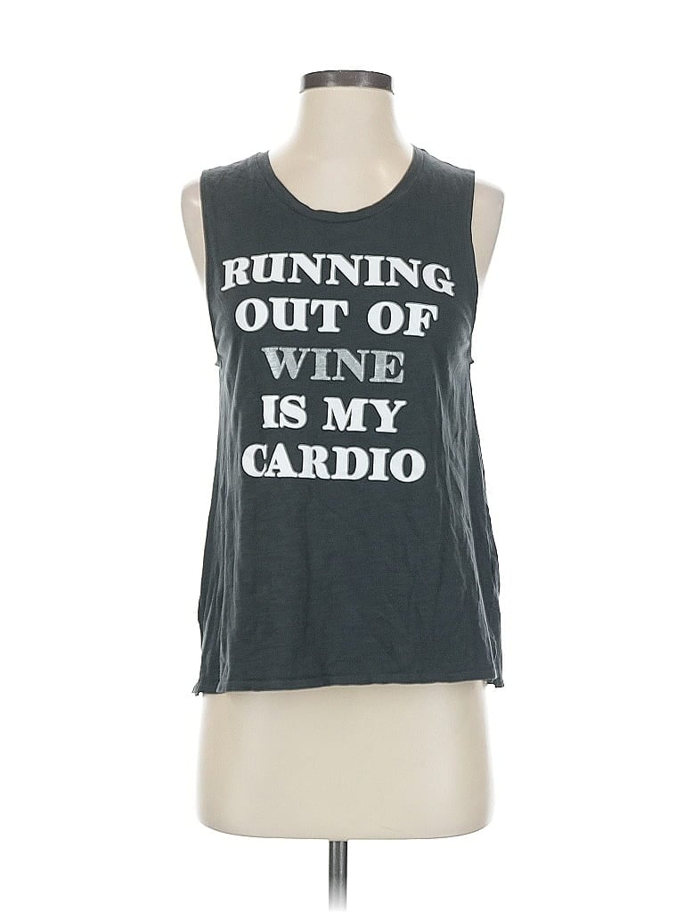 Pre-owned Express One Eleven Sleeveless T-shirt In Gray