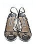 Jimmy Choo 100% Patent Leather Paisley Gray Black Nova Lace Patent Leather Slingback Heels Size EU 39 1/2 - photo 2
