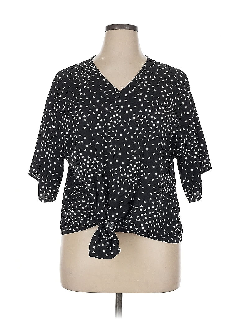 VIISHOW Pre-owned 3/4 Sleeve Blouse In Black
