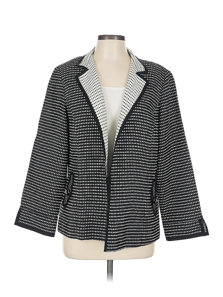 misook Houndstooth Gray Blazer Size L - photo 1