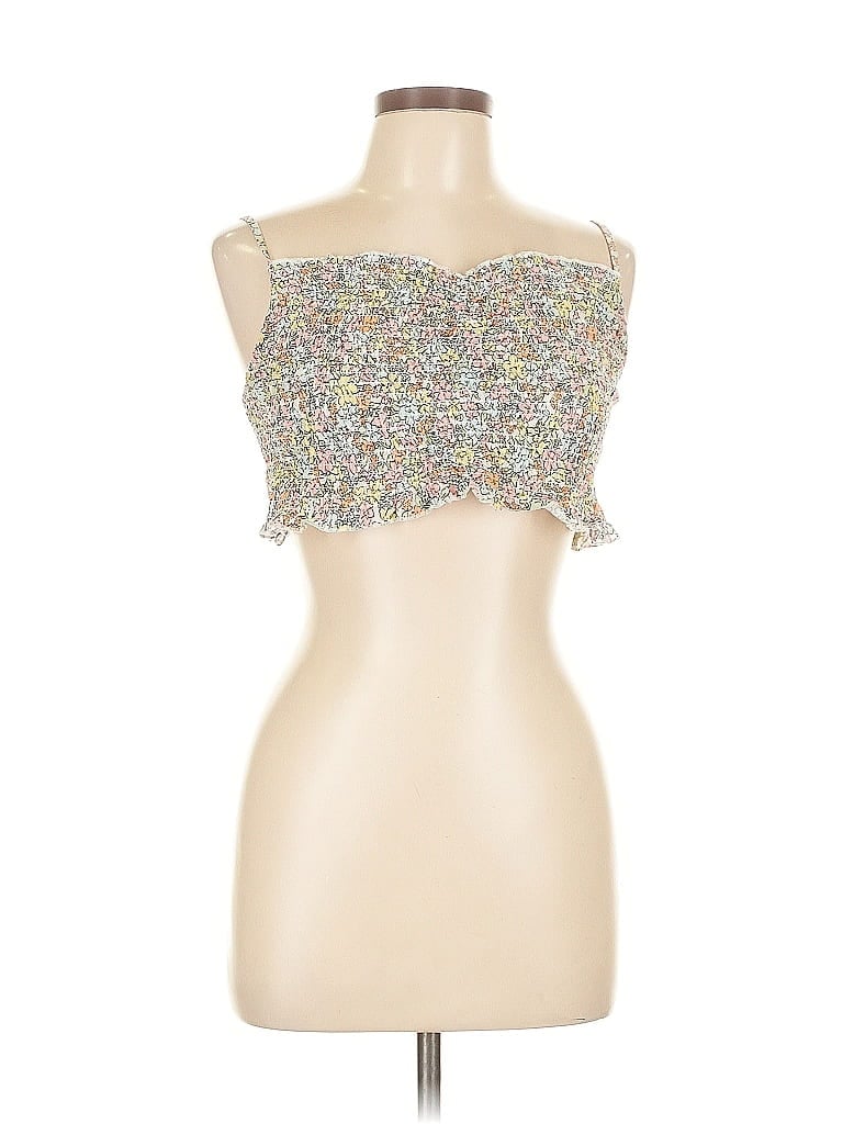 Pre-owned Cotton On Tube Top Ivory Strapless Neckline Tops In White